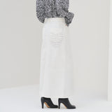 デニムスカート（ホワイト）「heart-mm2024」