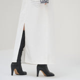 デニムスカート（ホワイト）「heart-mm2024」