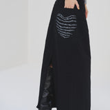 デニムスカート（ブラック）「heart-mm2024」