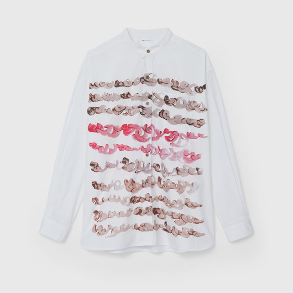 ￥【予約商品｜12月下旬お届け】バンドカラーシャツ「brown brush - mm2025」marina