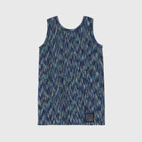 【予約商品｜9月下旬お届け】Color Stripe Long Tank Top (Art-Inspired)「夜景」