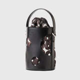 CUTTING LEATHER BUCKET BAG「（無題）（丸）」Sanae Sasaki
