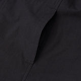 Textured Embroidered Band Collar Shirt「楽譜（No.2）」　Black