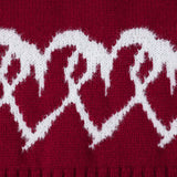 【HEART】 Bicolor Knit Pullover　Bordeaux