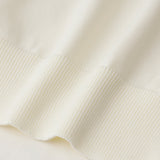 Tricot brodé cœur, coloris écru