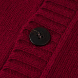 【HEART】 Bicolor Knit Cardigan　Bordeaux