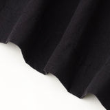 Textured Embroidered Band Collar Shirt「楽譜（No.2）」　Black