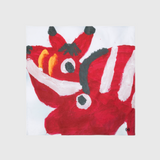 シルク混バンダナ「赤べこ」