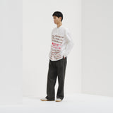 【予約商品｜12月下旬お届け】バンドカラーシャツ「brown brush-mm2025」