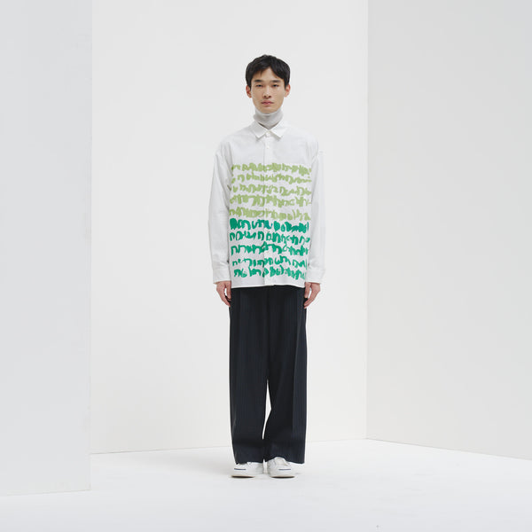 レギュラーカラーシャツ「green brush-mm2025」