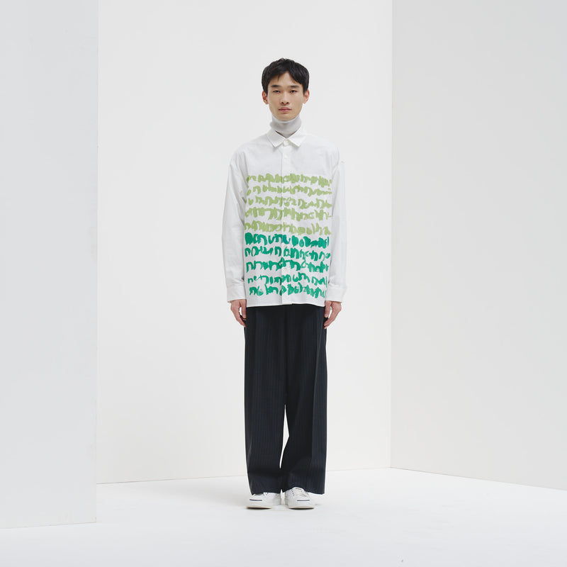 レギュラーカラーシャツ「green brush-mm2025」