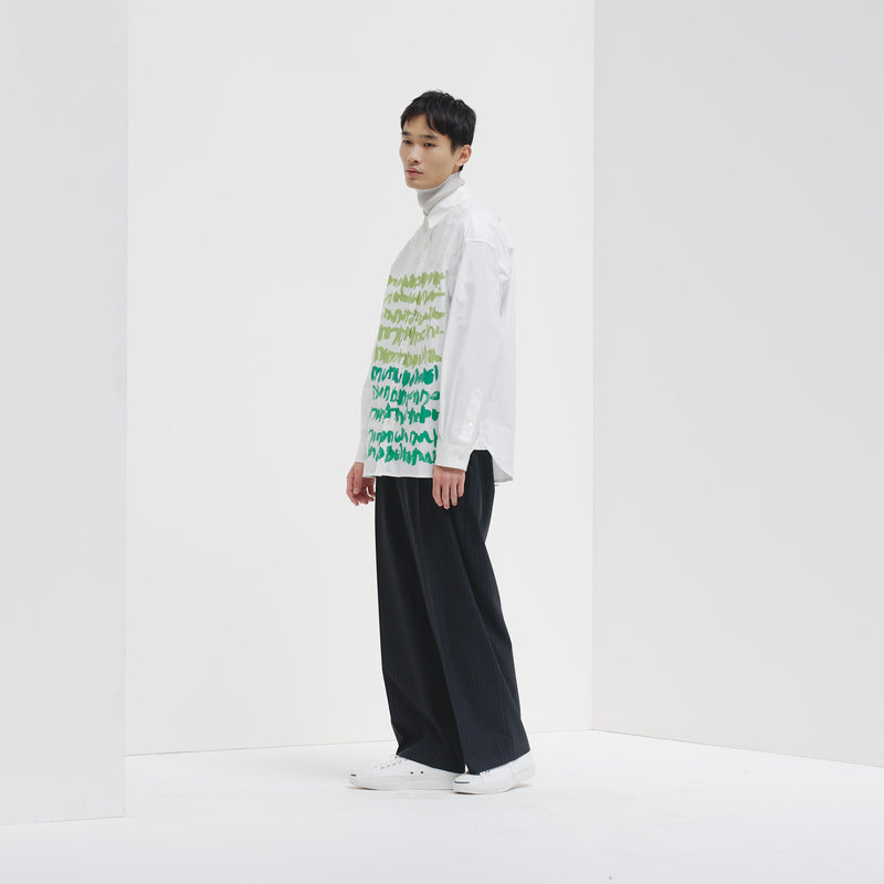 レギュラーカラーシャツ「green brush-mm2025」