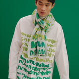 ジャガードマフラー「green brush-mm2025」