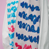 ジャガードマフラー「blue brush-mm2025」