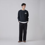 【HEART】 Embroidered Smooth Pullover　Black