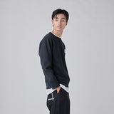 【HEART】 Embroidered Smooth Pullover　Black