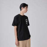 【HEART】Logo T-Shirt　Vertical Triple Heart　Black