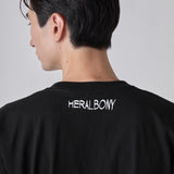 【HEART】Logo T-Shirt　Vertical Triple Heart　Black