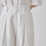 【予約商品｜10月上旬お届け】Embroidered Barrel-Leg Pleated Pants「Untitled」