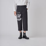 Hand-Screen Printed Tapered Pants「楽譜 spiritoso」