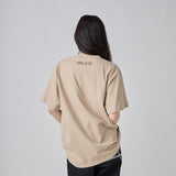 【HEART】Logo T-Shirt　Vertical Triple Heart　Beige