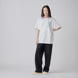 【HEART】Logo T-Shirt　Vertical Triple Heart　White
