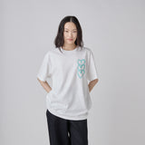 【HEART】Logo T-Shirt　Vertical Triple Heart　White