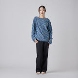 【予約商品｜9月下旬お届け】Color Stripe Boatneck Long-Sleeve Top (Art-Inspired)「夜景」