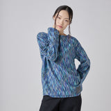 【予約商品｜9月下旬お届け】Color Stripe Boatneck Long-Sleeve Top (Art-Inspired)「夜景」