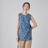 【予約商品｜9月下旬お届け】Color Stripe Long Tank Top (Art-Inspired)「夜景」