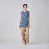 【予約商品｜9月下旬お届け】Color Stripe Long Tank Top (Art-Inspired)「夜景」