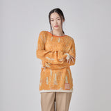 Circle-Pattern Knit Pullover (Art-Inspired)「Untitled」