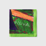 [Pre-order item | Delivery early to mid-November] Silk scarf "Forest Path - Blue Forest"