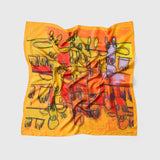 [Pre-order item | Delivery early to mid-November] Silk scarf "Cow"