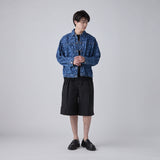 【予約商品｜9月上旬お届け】kaedeデニムブルゾン「かえでのチョキチョキ」BLUE