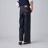 ハートピンバッジリジットデニムパンツ（ネイビー）「タイトル不明」