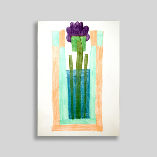 ￥「ショウブの花」原画作品Kaoru Iga