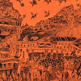 ￥「ブータンの町 」原画作品Shu Toriyama