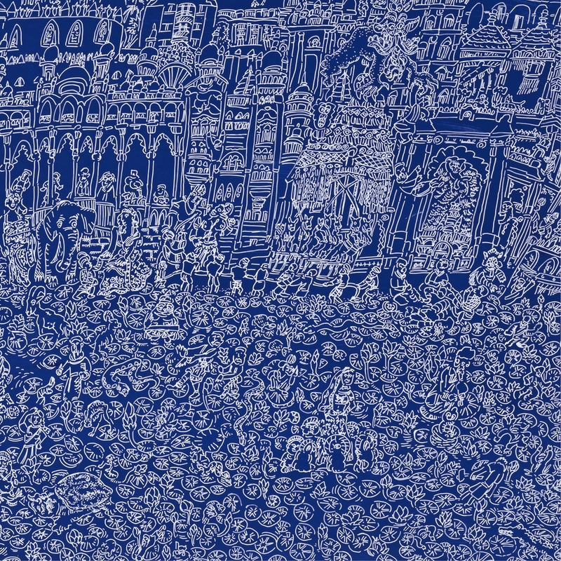 ￥「南インド(青) 」原画作品Shu Toriyama