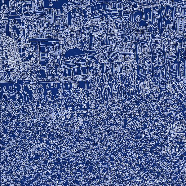 ￥「南インド(青) 」原画作品Shu Toriyama