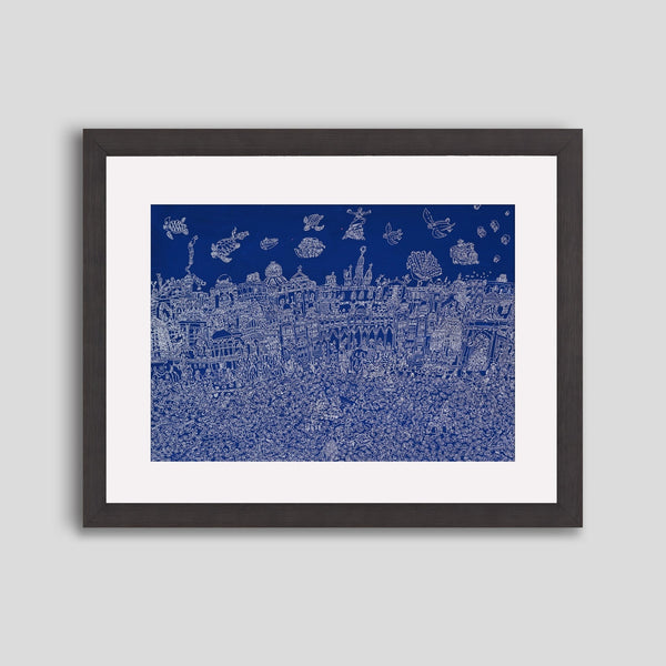 ￥「南インド(青) 」原画作品Shu Toriyama