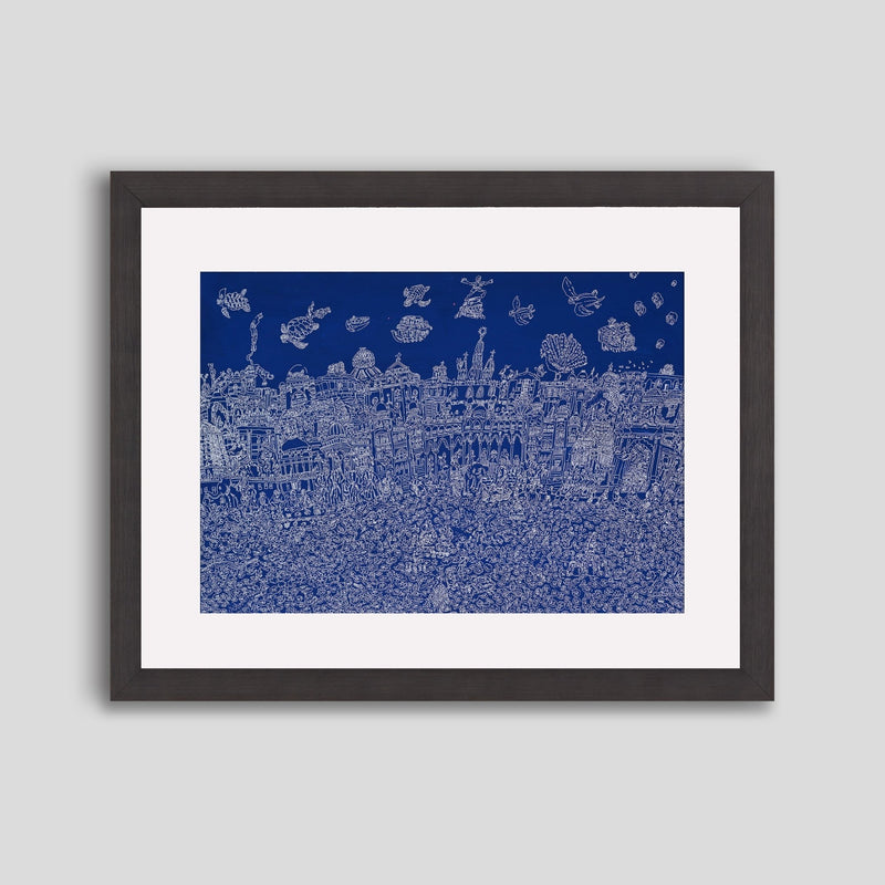 ￥「南インド(青) 」原画作品Shu Toriyama