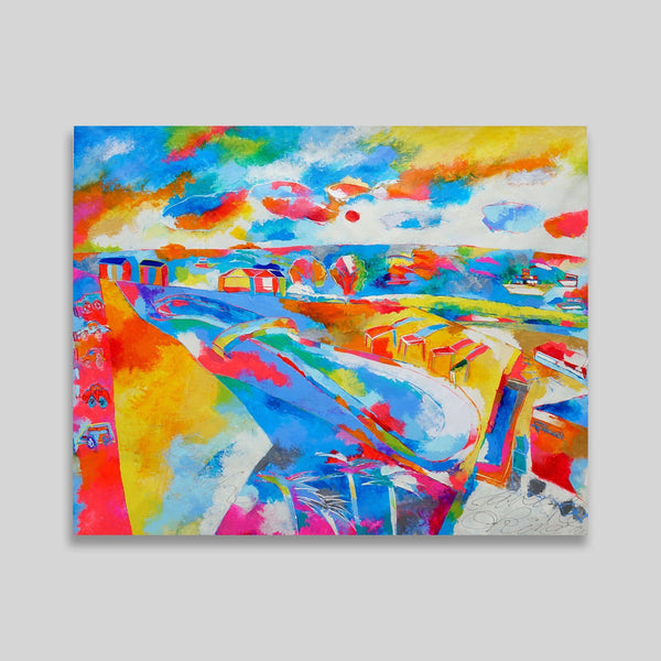 ￥「沖縄の夕陽」原画作品Taisuke Kinugasa