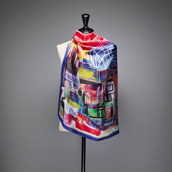 [Pre-order item | Delivery early to mid-November] Silk scarf "Maze"