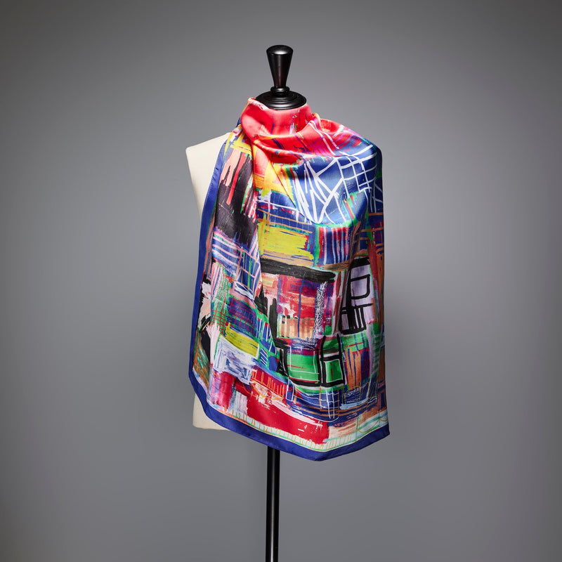 [Pre-order item | Delivery early to mid-November] Silk scarf "Maze"