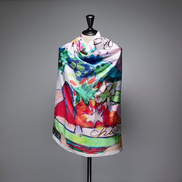 [Pre-order item | Delivery early to mid-November] Silk scarf "Christmas Tree"