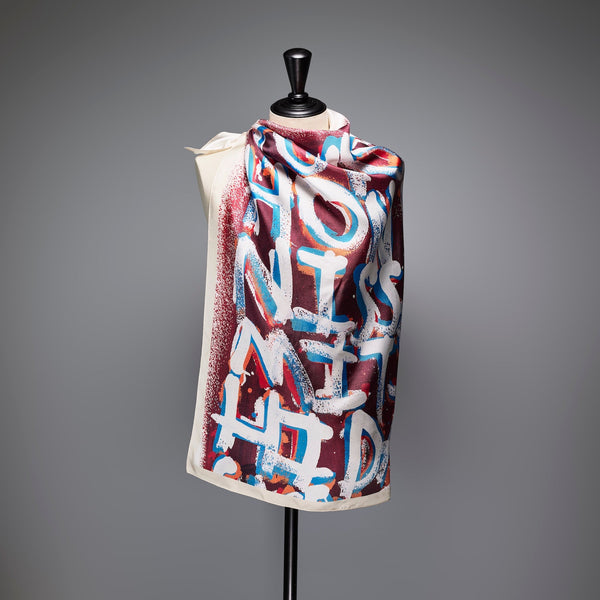 [Pre-order item | Delivery early to mid-November] Silk scarf "Title Unknown"