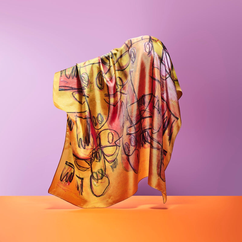 [Pre-order item | Delivery early to mid-November] Silk scarf "Cow"
