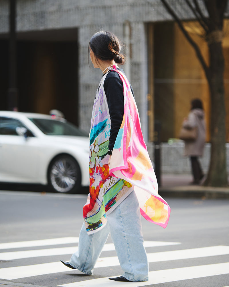 The Double Scarf Study 重ねる、広がる。スカーフの表現。 – HERALBONY