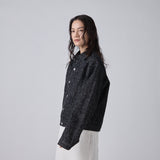 【予約商品｜9月上旬お届け】kaedeデニムブルゾン「かえでのチョキチョキ」BLACK